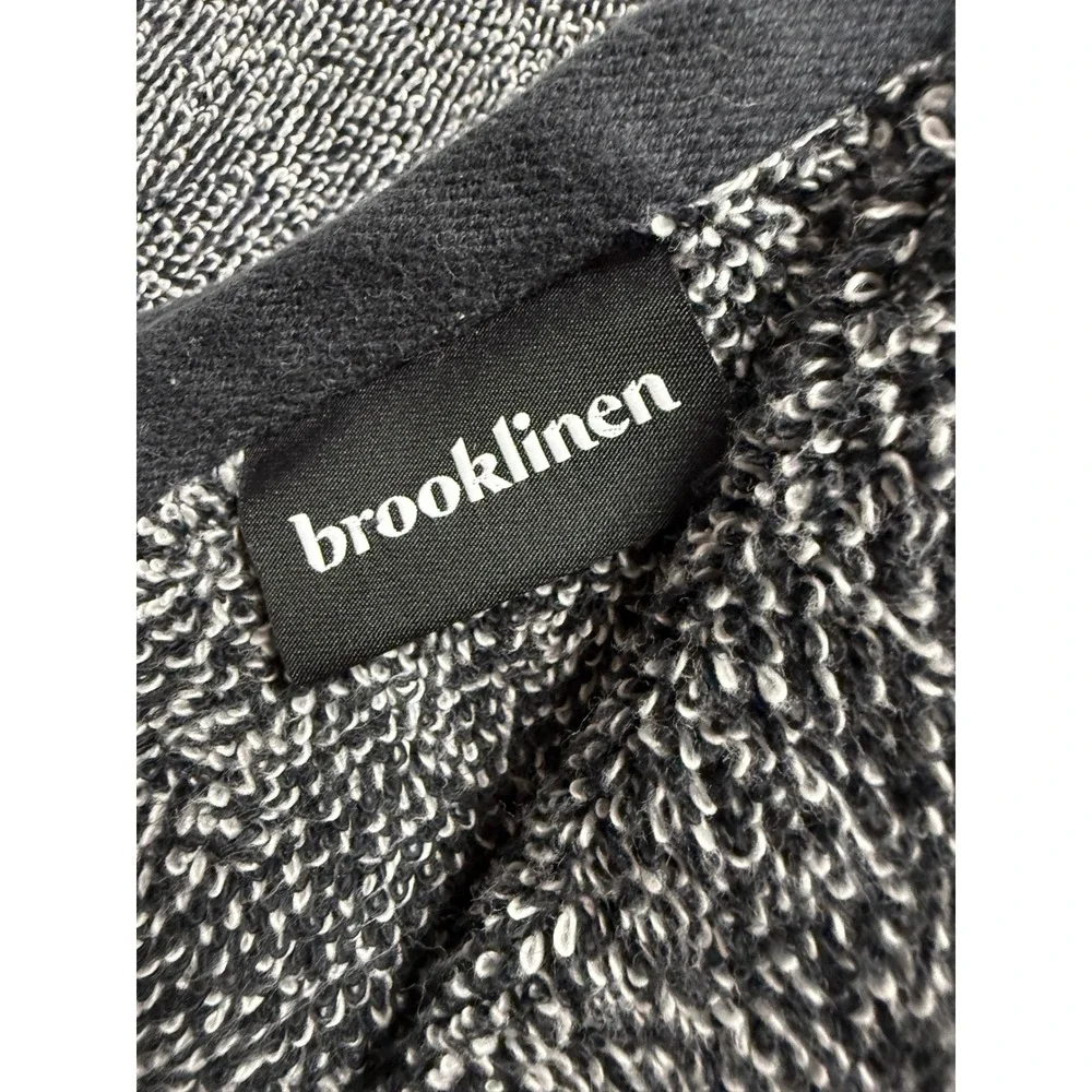 Brooklinen Towel Set Black/White Turkish Cotton Marl 3 Pc 1 hand towel 2 wash